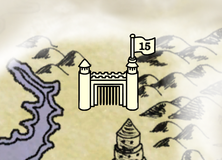 A closed gate on the adventure map