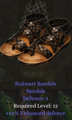 A magic quality item popup